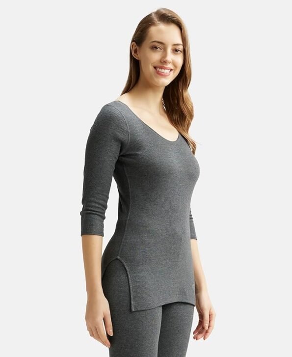 Jockey Women's Super Combed Cotton Thermal | Jockey Thermal Women | Grey Thermal Women - Image 4