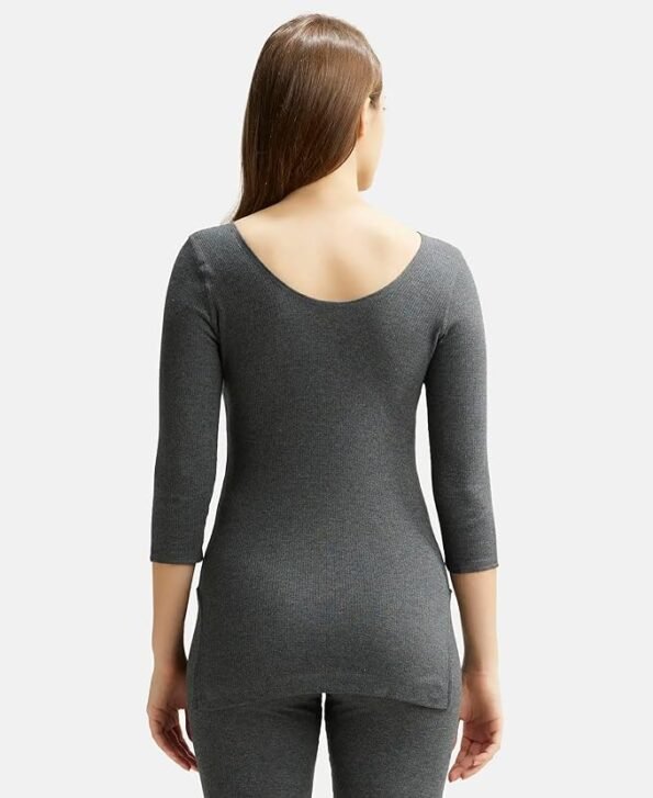 Jockey Women's Super Combed Cotton Thermal | Jockey Thermal Women | Grey Thermal Women - Image 3